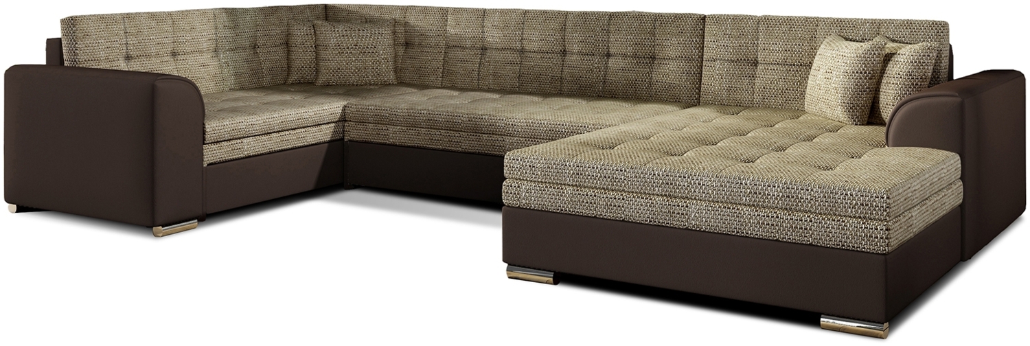 Damario, Ecksofa, Eckcouch, Beige Bild 1