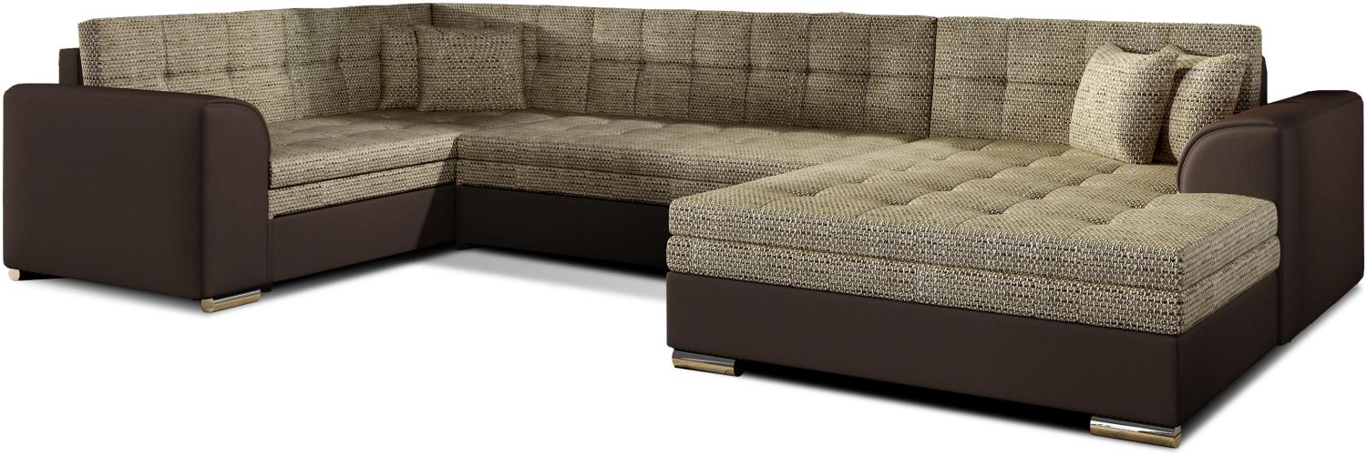 Damario, Ecksofa, Eckcouch, Beige Bild 1