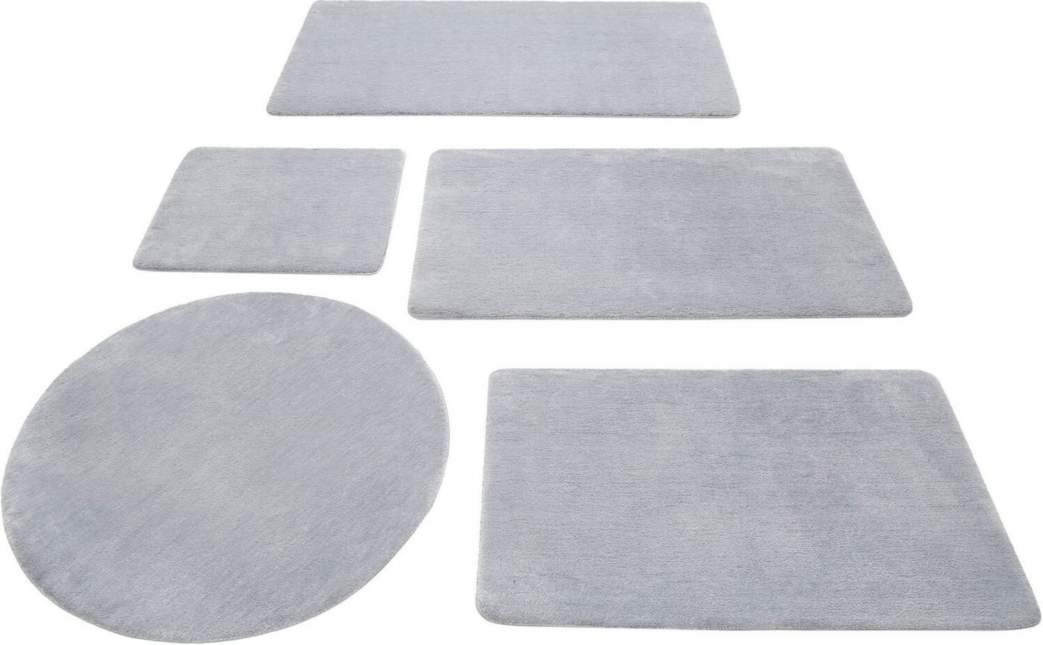 Wecon home Basics Badematte Joris, Höhe 20 mm, rutschhemmend beschichtet, strapazierfähig, Polyester, rechteckig, waschbar, viele Größen, Badezimmerteppich, uni Bild 1