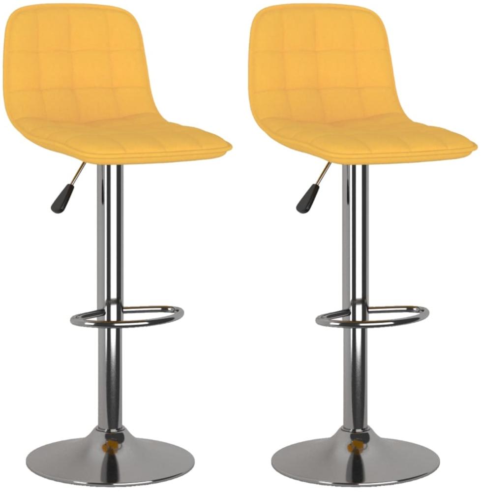 vidaXL Barhocker 2 Stk. Gelb Stoff [333952] Bild 1