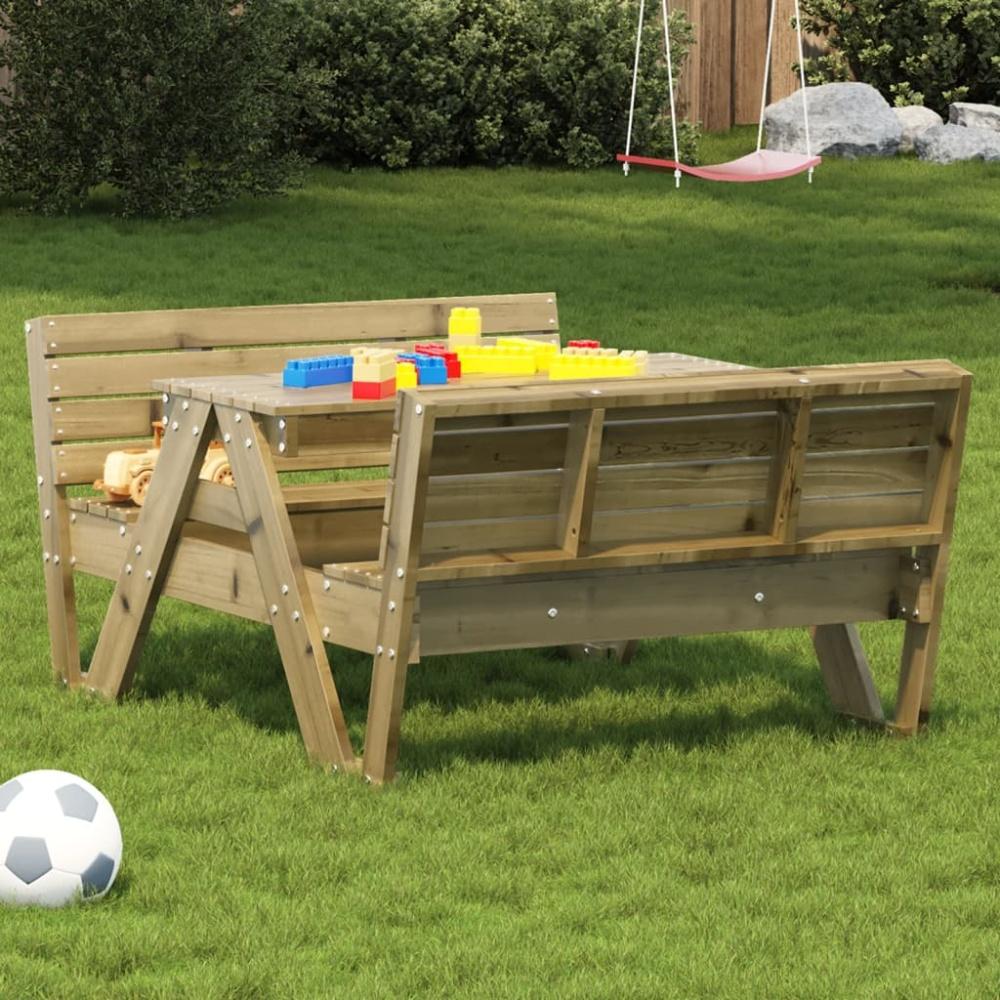 vidaXL Picknicktisch für Kinder 88x122x58 cm Imprägniertes Kiefernholz 832605 Bild 1