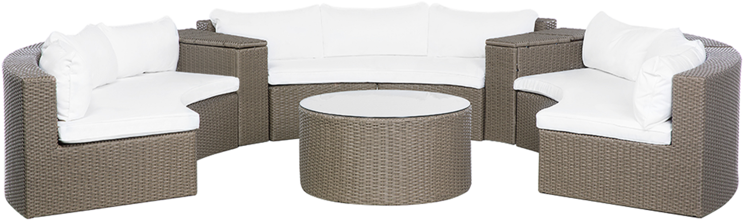 Lounge Set SEVERO PE Rattan Braun Bild 1