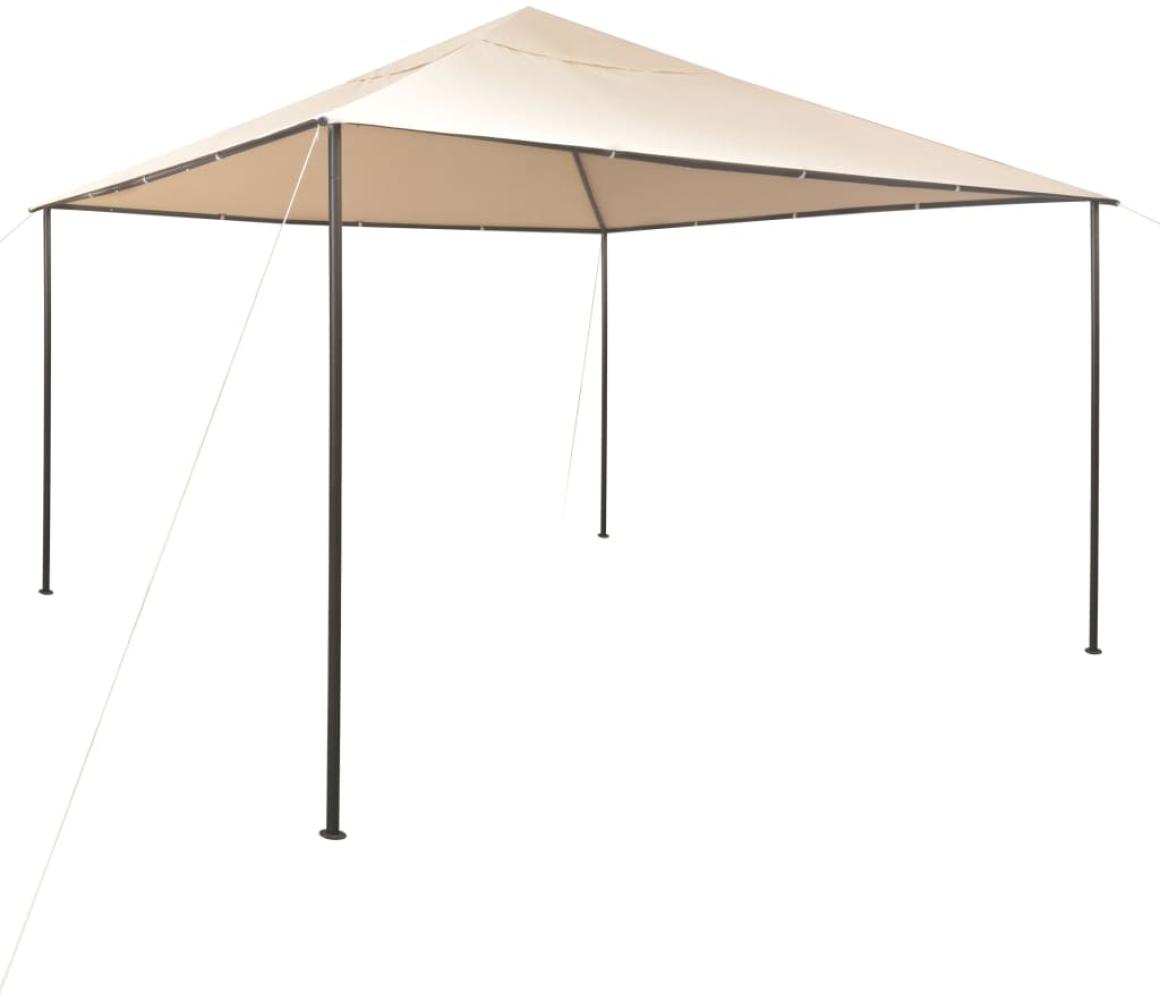 vidaXL Pavilion Partyzelt Überdachung 4x4 m Stahl Beige 43171 Bild 1