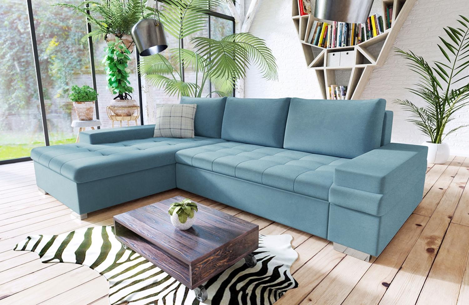 Ecksofa Bangkok Mini, Farbe: Magic Velvet 2260 + Magic Velvet 2260 + Senegal 818 Bild 1