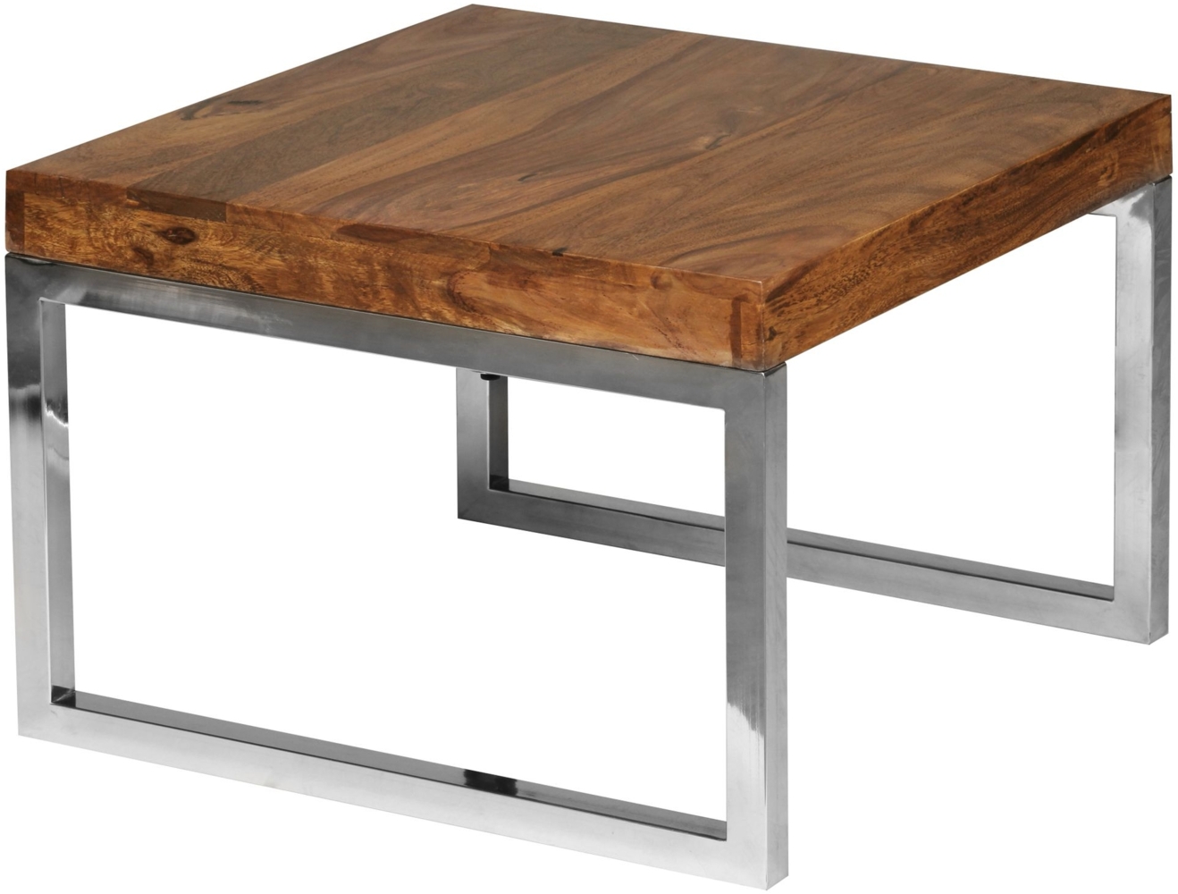 Wohnling Sheesham Beistelltisch, Wohnzimmer-Tisch, Massiv-Holz, Dunkel-Braun Bild 1