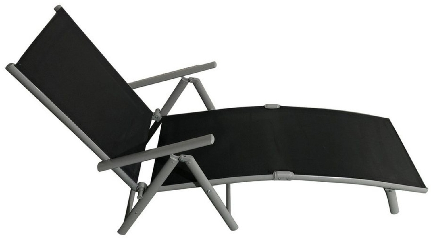 BruKa Gartenliege Sonnenliege RIO Schwarz Gartenliege Liegestuhl Strandliege Liege Bild 1