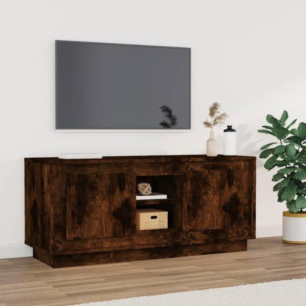 vidaXL TV-Schrank Räuchereiche 102x35x45 cm Holzwerkstoff 819865 Bild 1