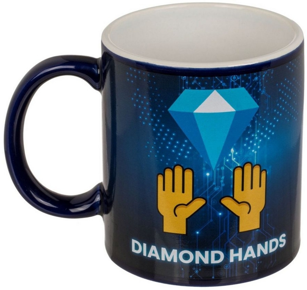 "Diamond Hands" Tasse im Krypto und Trading Design 300ml inkl. Geschenkkarton Bild 1