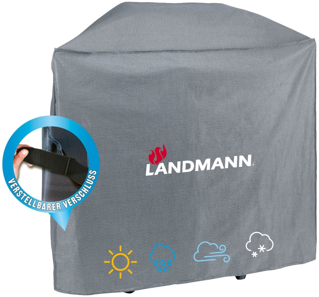 Landmann Premium Wetterschutzhaube Aus robustem Polyestergewebe & Wasserdicht UV-beständig, Atmungsaktiv & Kältebeständig Geeignet für den Triton PTS 2.1 -maxX [59x127,5 03223 Anthrazit Bild 1