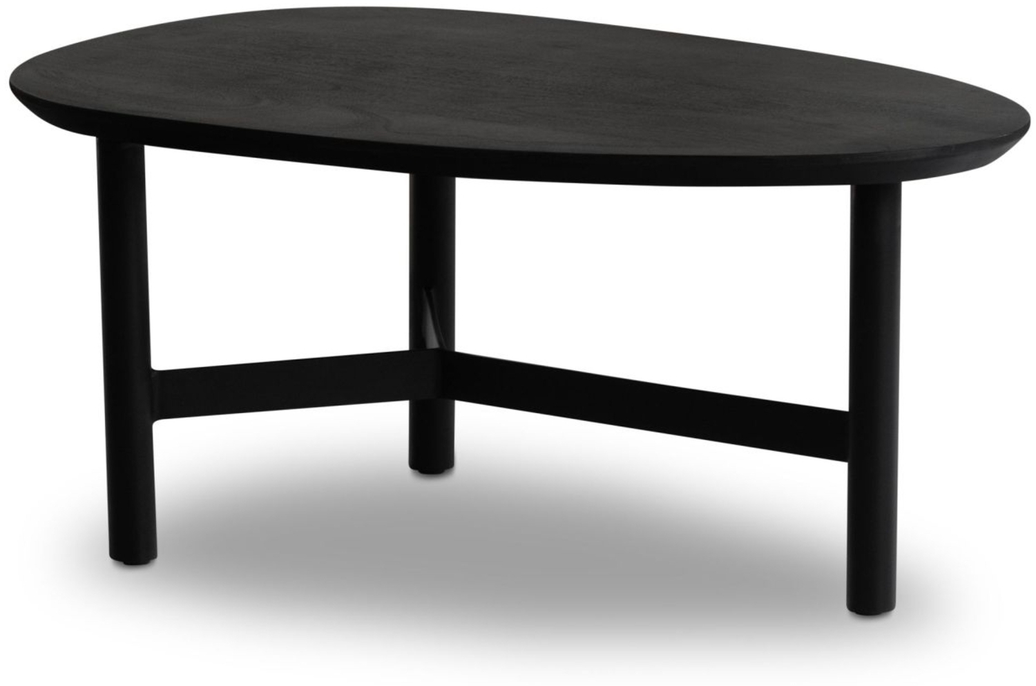 Couchtisch 86x50x37 cm Mango Massivholz / Metall Schwarz Sofatisch, Design Wo... Bild 1