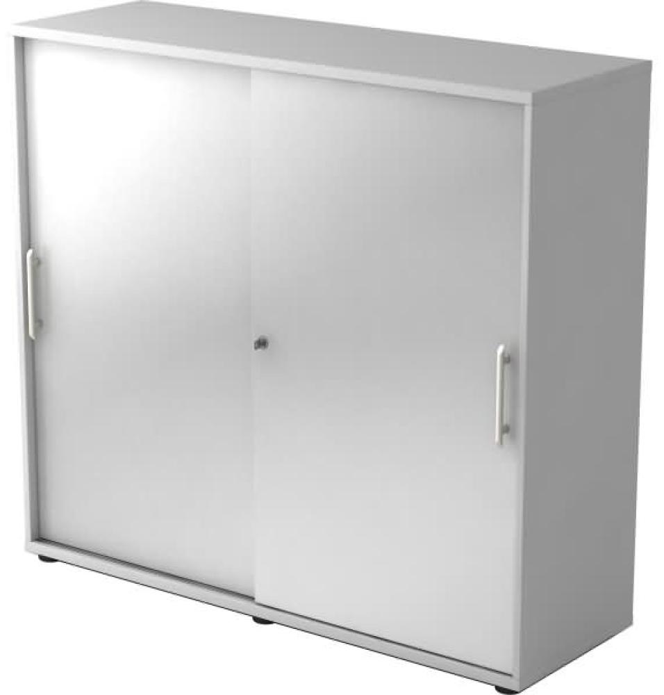 Schiebetürschrank 3OH 120cm RE Grau / Silber Bild 1