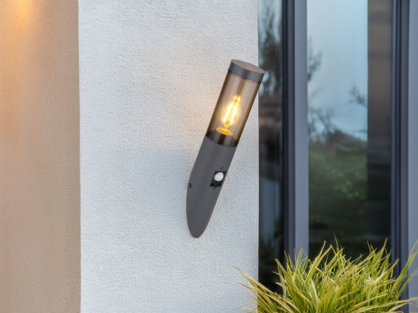 Wandleuchte, Fackel Design, anthrazit rauch, H 41 cm Bild 1