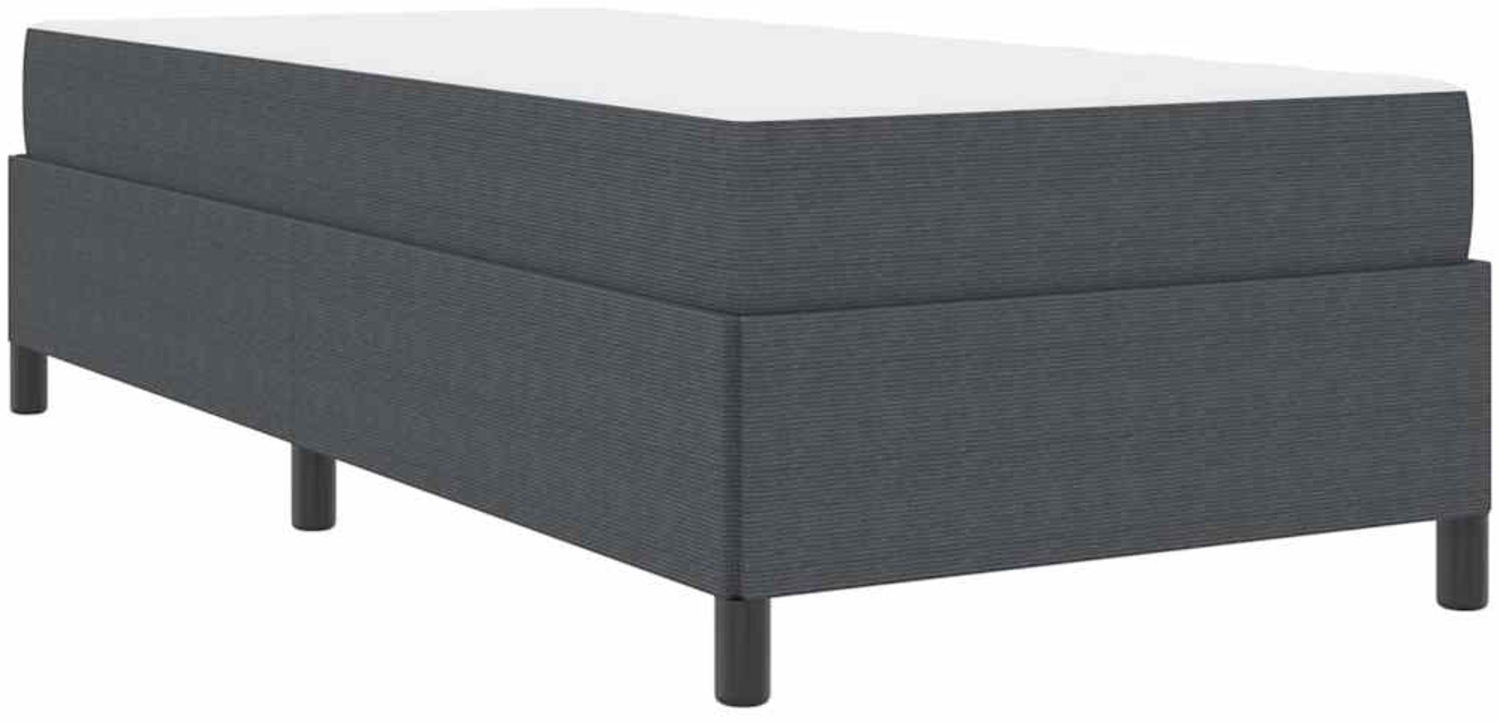 vidaXL Bettrahmen mit Matratze Dunkelgrau 90 x 200 cm Stoff 3399101 Bild 1