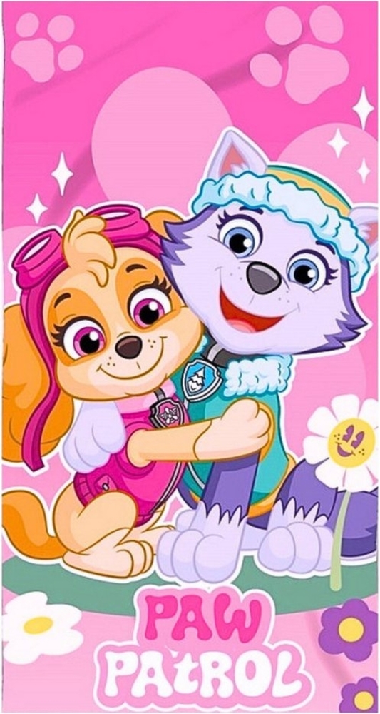 PAW PATROL Badetuch Skye & Everest, Mikrofaser, Strandtuch 70 x 140 cm schnelltrocknend Bild 1