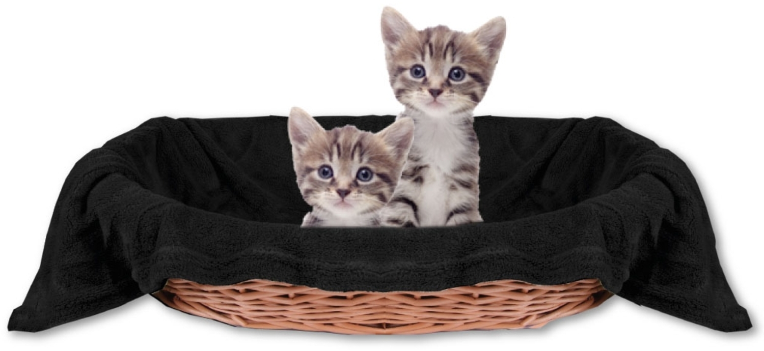 Haustierdecke Katzendecke Kuscheldecke Tierdecke , angenehm und super weich in vielen verschiedenen Farben erhältlich (90x140 cm / schwarz - black) Bild 1