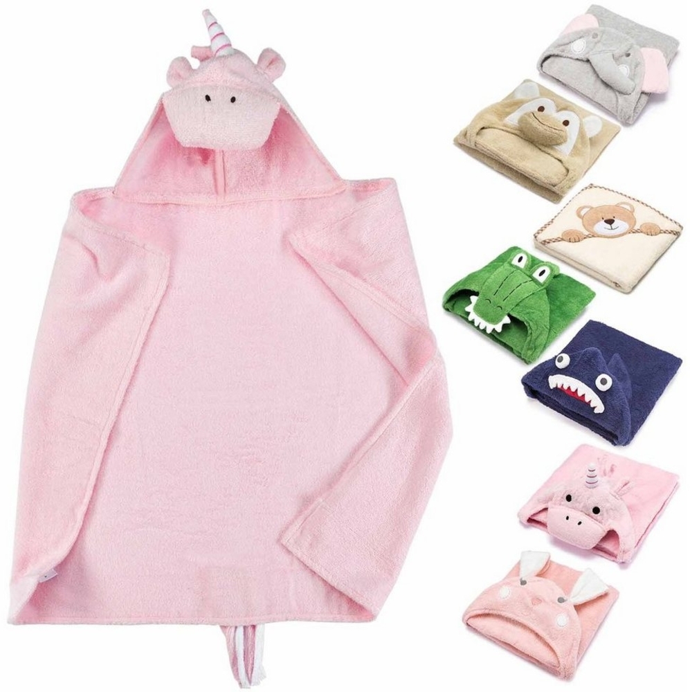 all Kids United Kapuzenhandtuch Baby Kapuzenhandtuch–Weiches Kuscheliges Baumwoll-Badetuch für Kinder, Baby Baumwoll Badetuch Bade-poncho Bild 1
