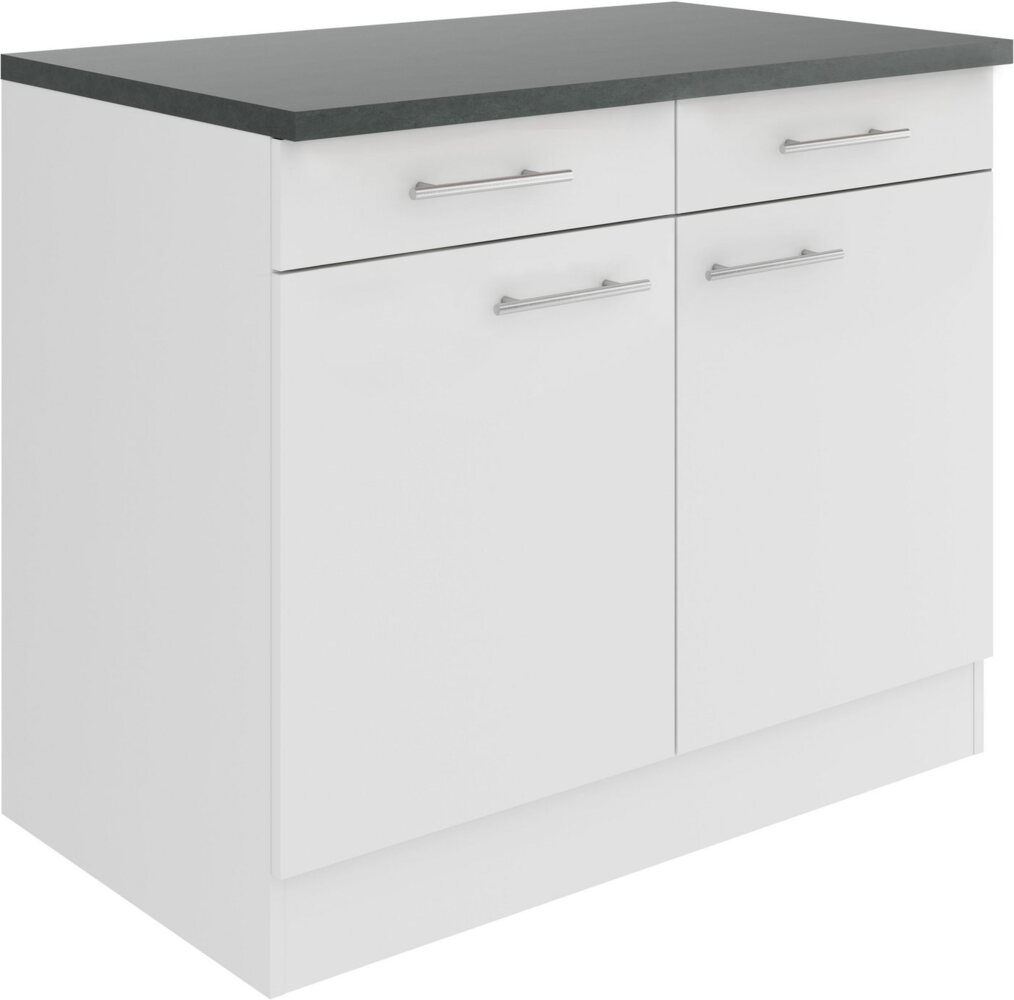 OPTIFIT Unterschrank Bella Breite 100 cm, mit 2 Türen und 2 Schubkästen Bild 1