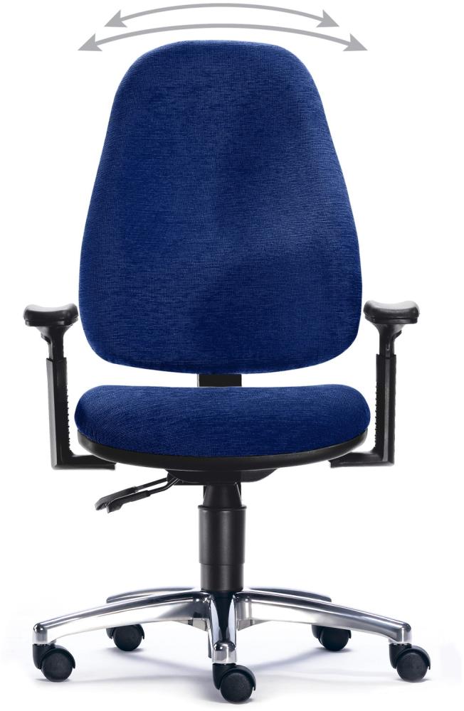 Drehstuhl Fitness Büro + Homeoffice mit Teppichrollen Blau Bild 1