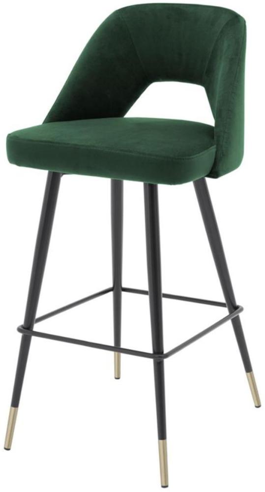 EICHHOLTZ Bar Stool Avorio Roche green velvet Bild 1