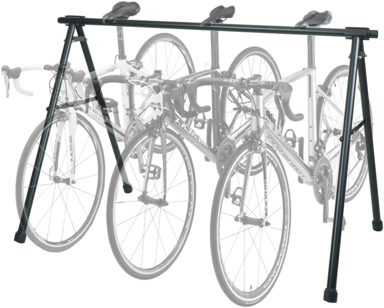 Fahrrad-Sattelständer HWC-K39, Fahrradständer Aufhängebügel, Metall pulverbeschichtet 114 x 170 x 114 cm ausziehbar ~ schwarz Bild 1