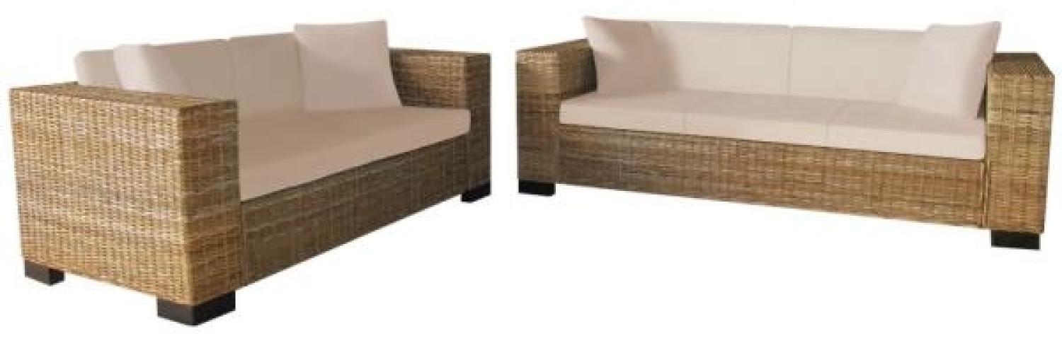 vidaXL Sofa-Set 2-Sitzer und 3-Sitzer Echtes Rattan 274359 Bild 1