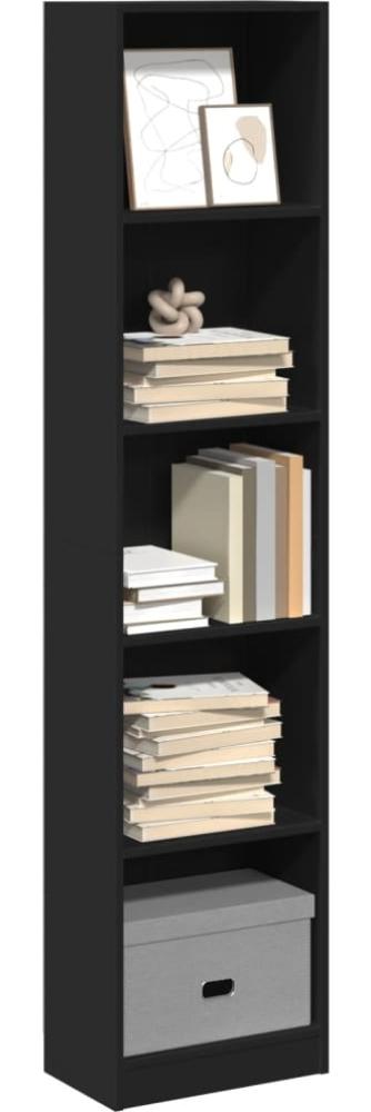 vidaXL Bücherregal Schwarz 40x24x176 cm Holzwerkstoff 857793 Bild 1