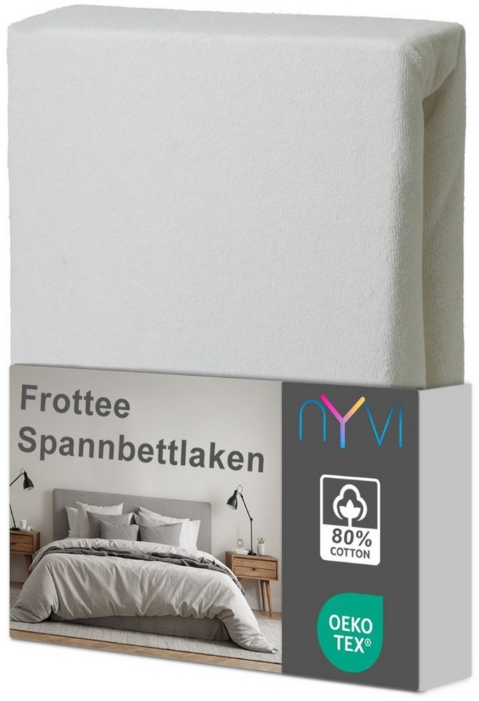 NYVI Spannbettlaken Spannbettlaken DreamScience Frottee für Matratzen bis 22 cm Höhe, Frottee, Gummizug: rundum, (1 Stück), Warm und Kuschelig, hohe Feuchtigkeitsaufnahme, schnell trocknend Bild 1