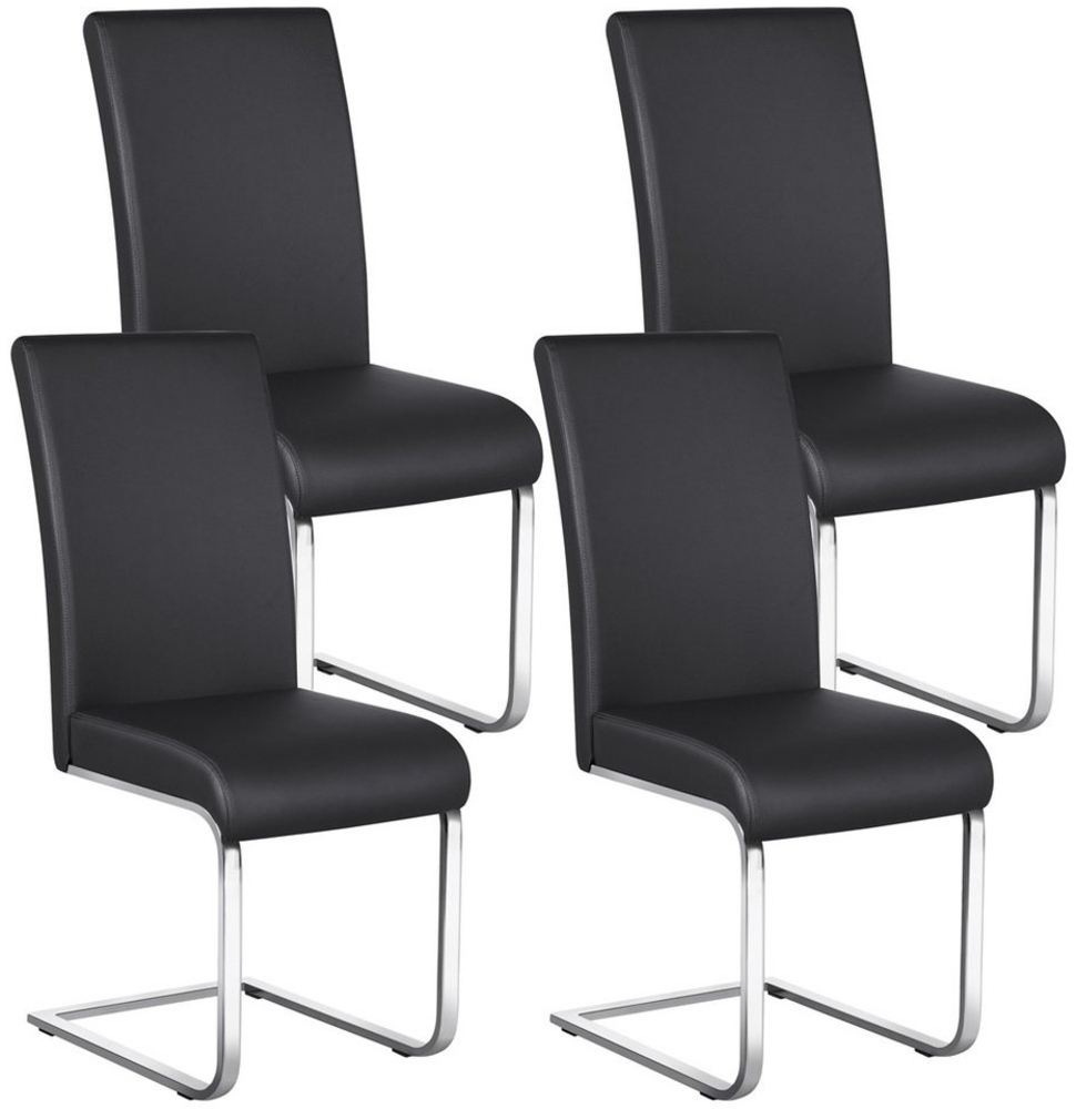 Yaheetech Esszimmerstuhl 2/4/6-er Küchenstuhl (4 St), Schwinger Polsterstuhl mit Ergonomischer Rückenlehne & Metallbeine Bild 1