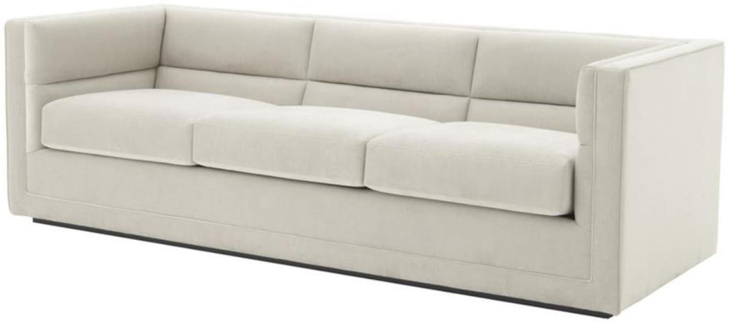 Casa Padrino Luxus 3er Sofa Hellgrau 231 x 86 x H. 73,5 cm - Luxus Wohnzimmer Sofa Bild 1