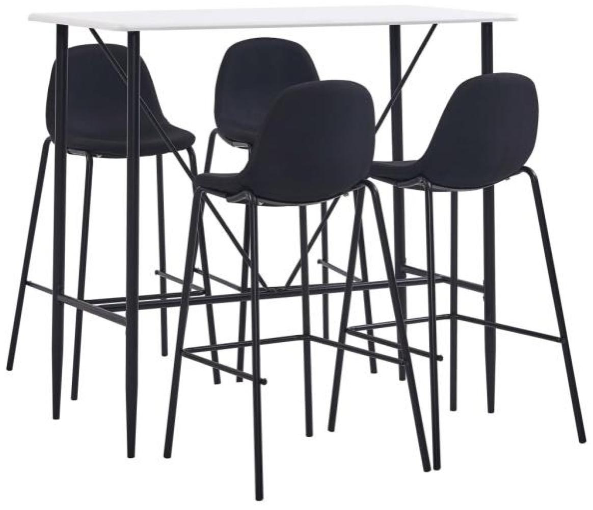 vidaXL 5-tlg. Bar-Set Stoff Schwarz [3051188] Bild 1