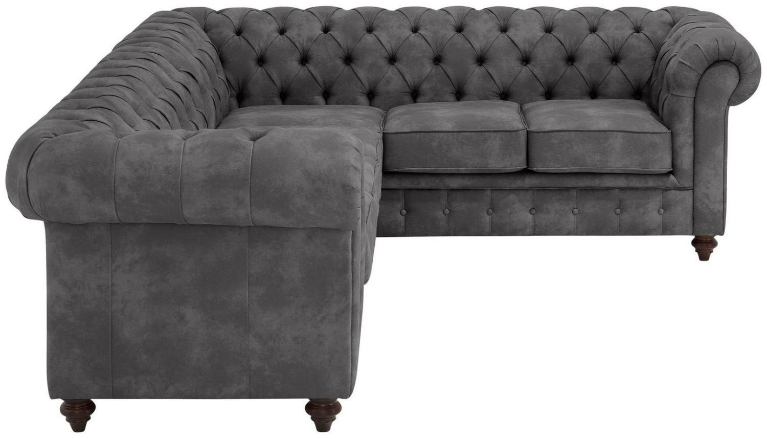 Home affaire Chesterfield-Sofa Chesterfield Ecksofa, auch in Leder L-Form, hochwertige Knopfheftung, langer Schenkel links oder rechts wählbar Bild 1