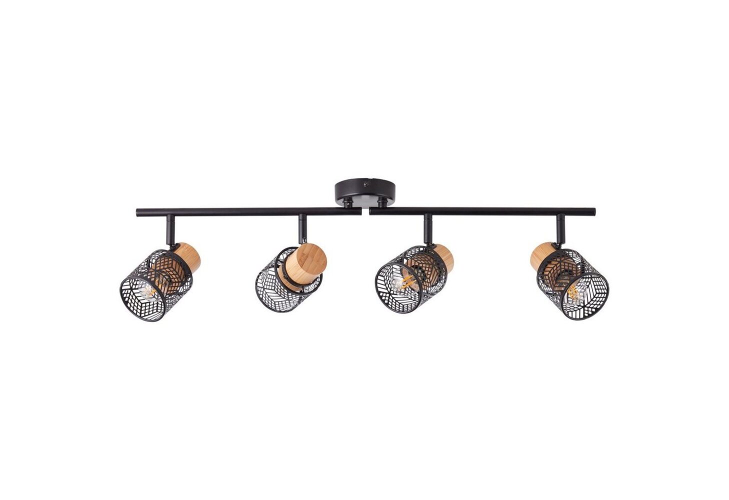 Brilliant AG Leuchten 99398-76 Santy Spotrohr 4-flammig schwarz Natur Bild 1