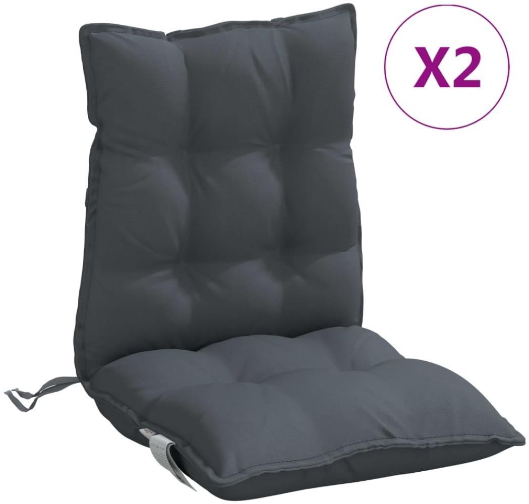 vidaXL Niedriglehner-Auflagen 2 Stk. Anthrazit Oxford-Gewebe 377671 Bild 1