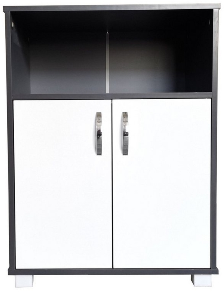 HTI-Living Hochschrank Küchenschrank Grau/Weiß Blanca (Stück, 1-St, 1 Schrank) Mehrzweckschrank Anrichte Bild 1