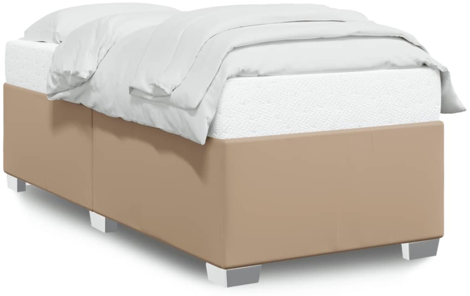 vidaXL Bettgestell Cappuccino-Braun 90x190 cm Kunstleder 3284539 Bild 1