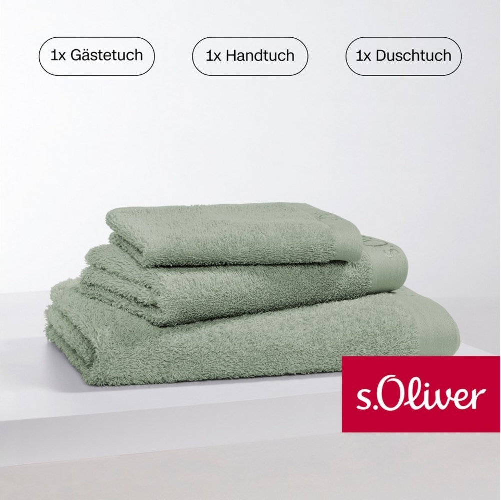 s.Oliver Handtuch Set s. Oliver, besonders weich und saugfähig, Walkfrottier (Set, 3-St), 1 Gästetuch 30x50 cm, 1 Handtuch 50x100 cm, 1 Duschtuch 70x140 cm Bild 1