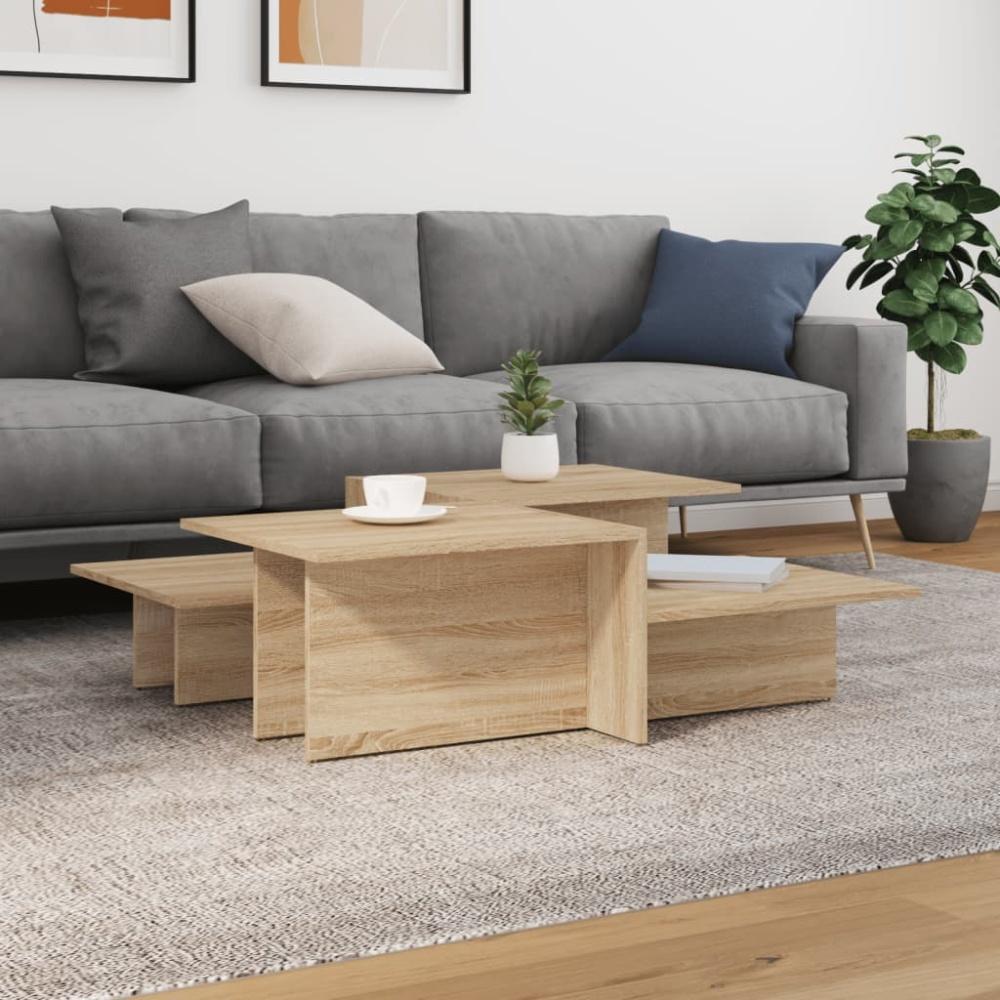 vidaXL Couchtische 2 Stk. Sonoma-Eiche Holzwerkstoff 3216152 Bild 1