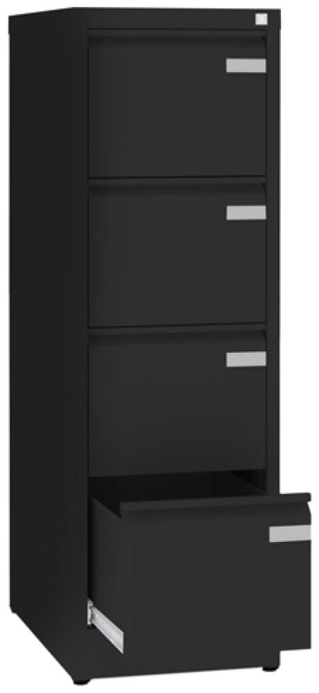 ASM Aktenschrank Tiefe 630mm 4 Schubladen RAL9005 Bild 1