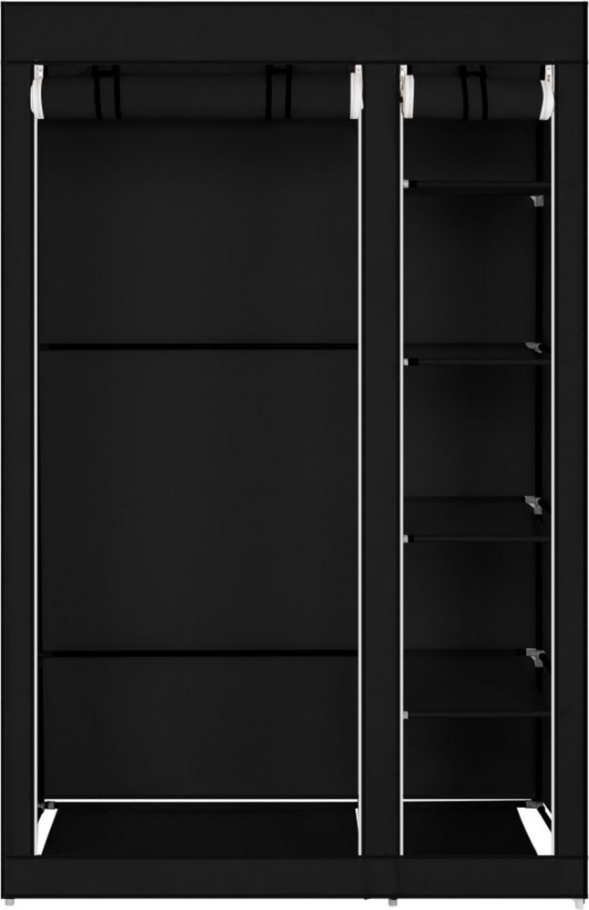 VINGLI Stoffschrank Kleiderschrank Stoff, 110 x 45 x 170 cm, Faltbar Stoffschrank mit Kleiderstange Bild 1