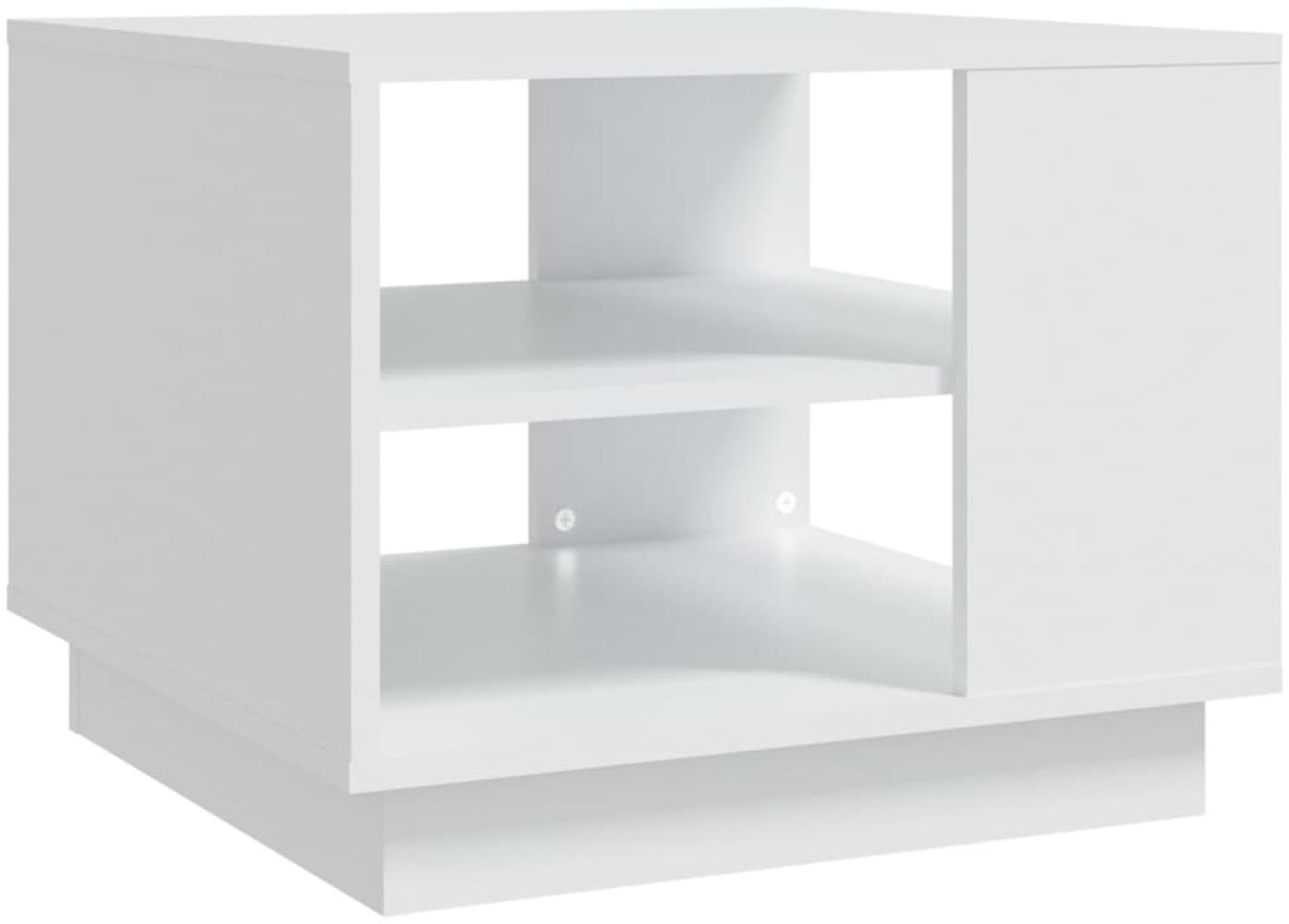 vidaXL Couchtisch Weiß 55x55x43 cm Holzwerkstoff 810289 Bild 1