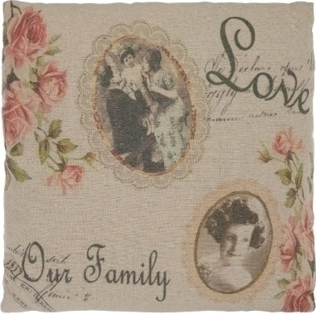 Family Kissen Love our Family Baumwolle&Polyester Bunt Bild 1