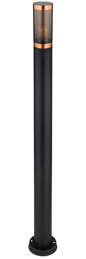 Stehleuchte, Edelstahl, Kupfer, rauchig, IP44, H 110cm Bild 1