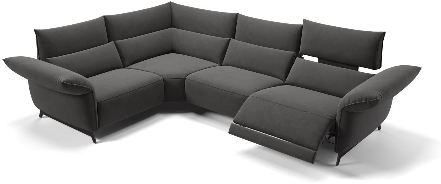 Sofanella Ecksofa CUNEO Eckcouch Stoff Stoffsofa in Dunkelgrau Bild 1