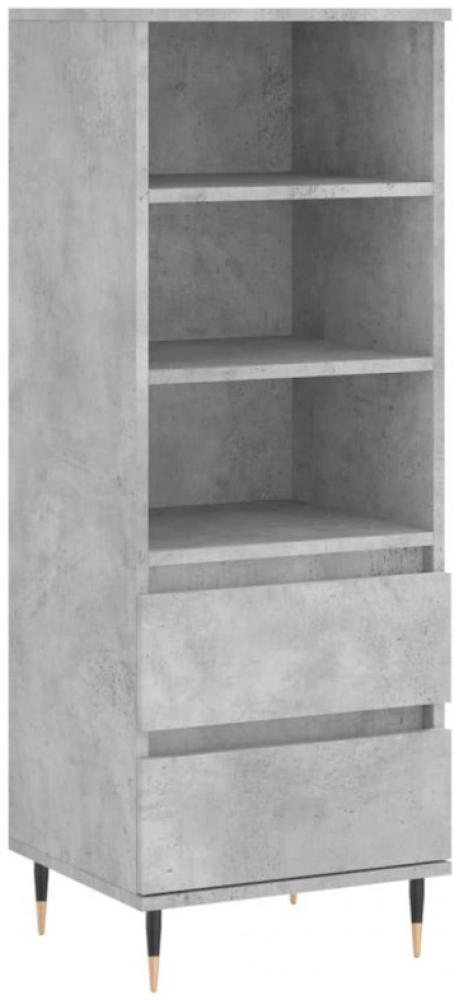 Highboard Betongrau 40x36x110 cm Holzwerkstoff (Farbe: Grau) Bild 1