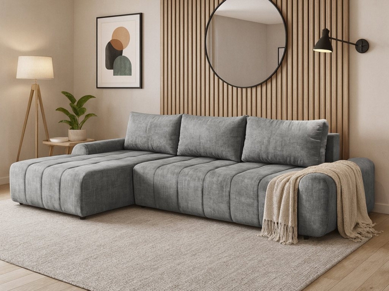 Beautysofa Ecksofa COSTA mit Schlaffunktion & Bettkasten, modernes Design Bild 1