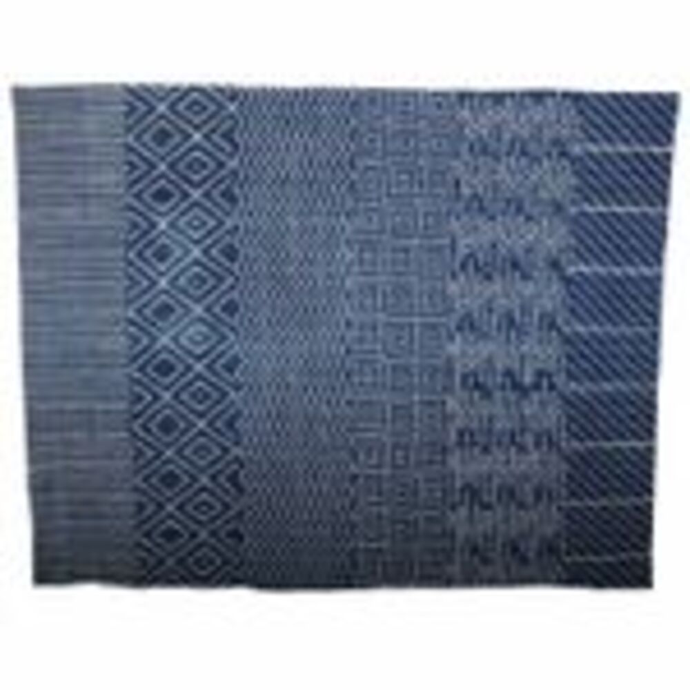 Ethno Tagesdecke Kantha Blau Bild 1