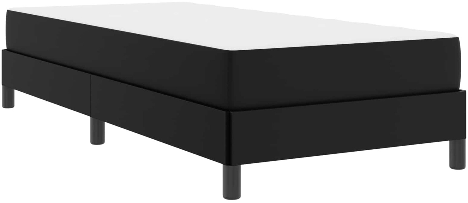 vidaXL Bettrahmen mit Matratze Schwarz 90 x 200 cm Stoff 3398608 Bild 1