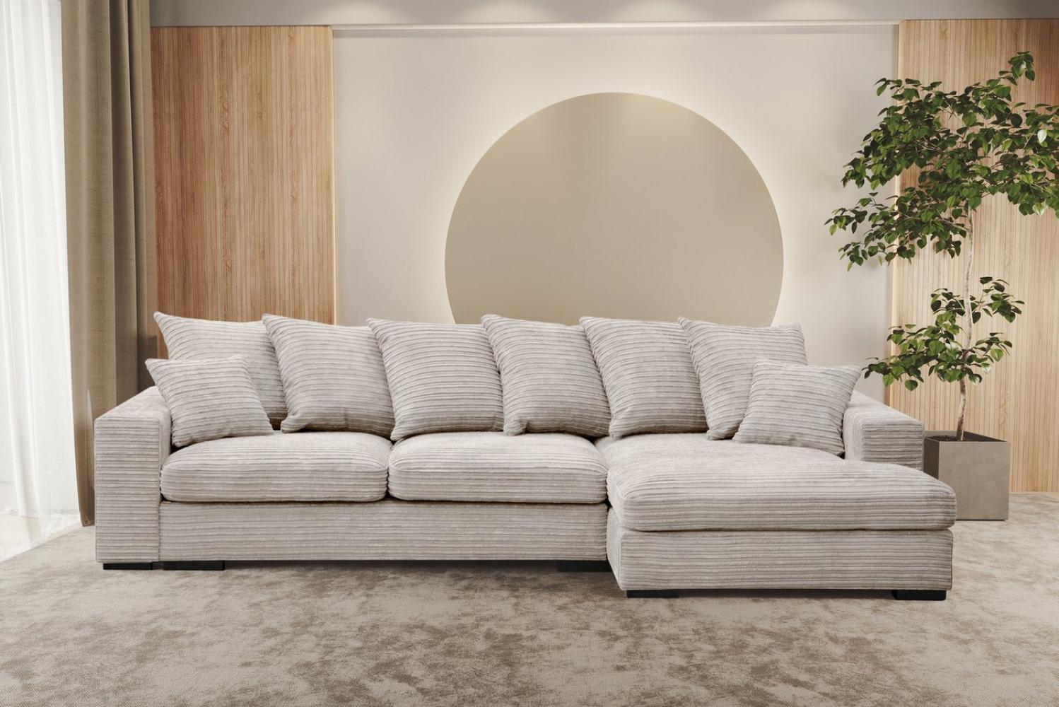 Kaiser Möbel Ottomane Ecksofa Sofa L-form, Couch L-form Gabon stoff Zoom Ottomane Bild 1