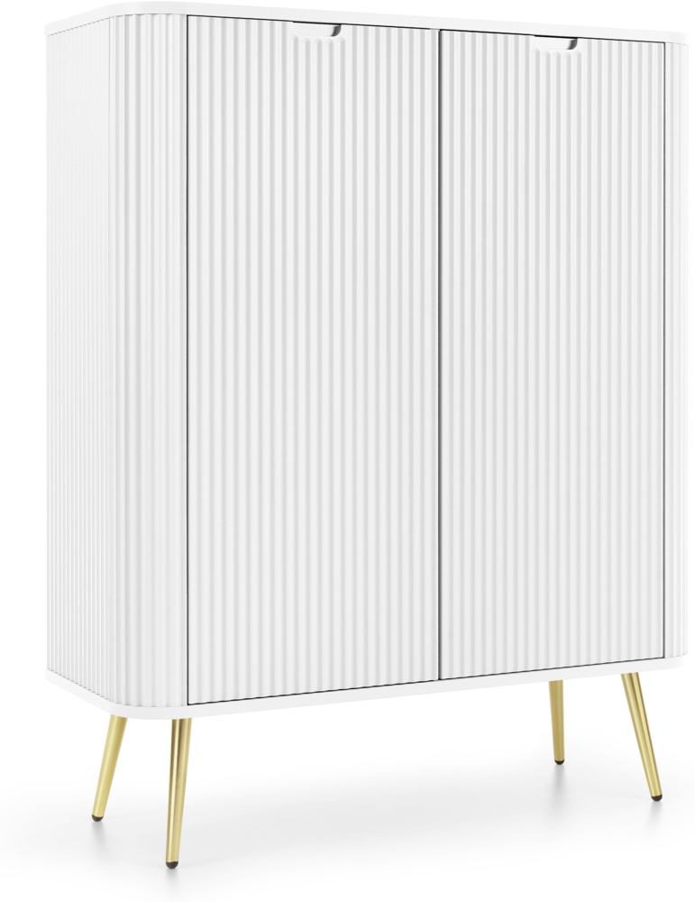 AX LIVING Highboard Schrank Salvia K103 103 cm Breite, Modern in Weiß Bild 1