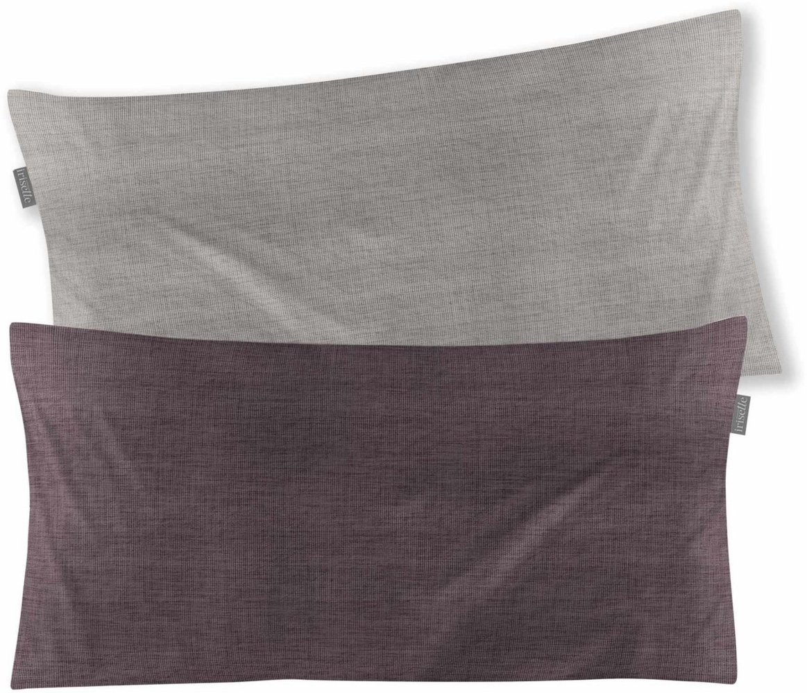 Irisette Mako-Satin Kissenbezug Wave-HK 8557 mauve 40 x 80 cm + Bild 1